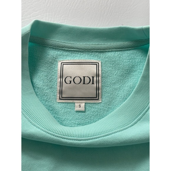 Godinger Other - GODI Mens Short Sleeve French Terry Sweatshirt Mint Green Crew Neck Small 00497